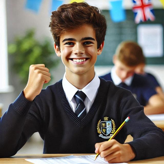 Happy student